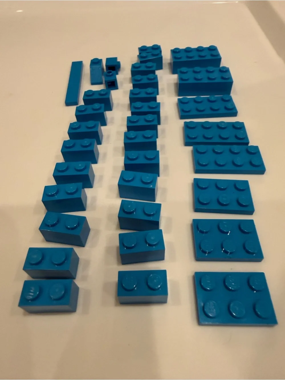 Lego aqua blocks